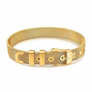 Gold Mesh Belt BRACELET, 18K GOLD PLATED STEEL waterproof